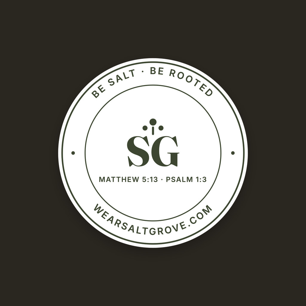 SaltGrove Seal Sticker, White