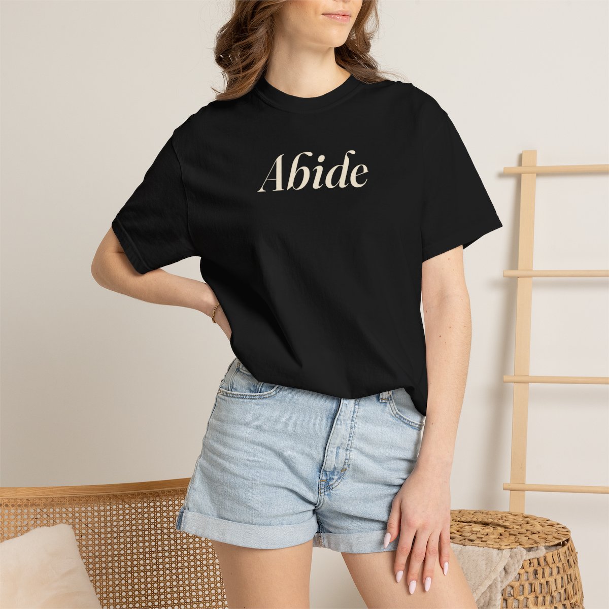 Abide Tee on model