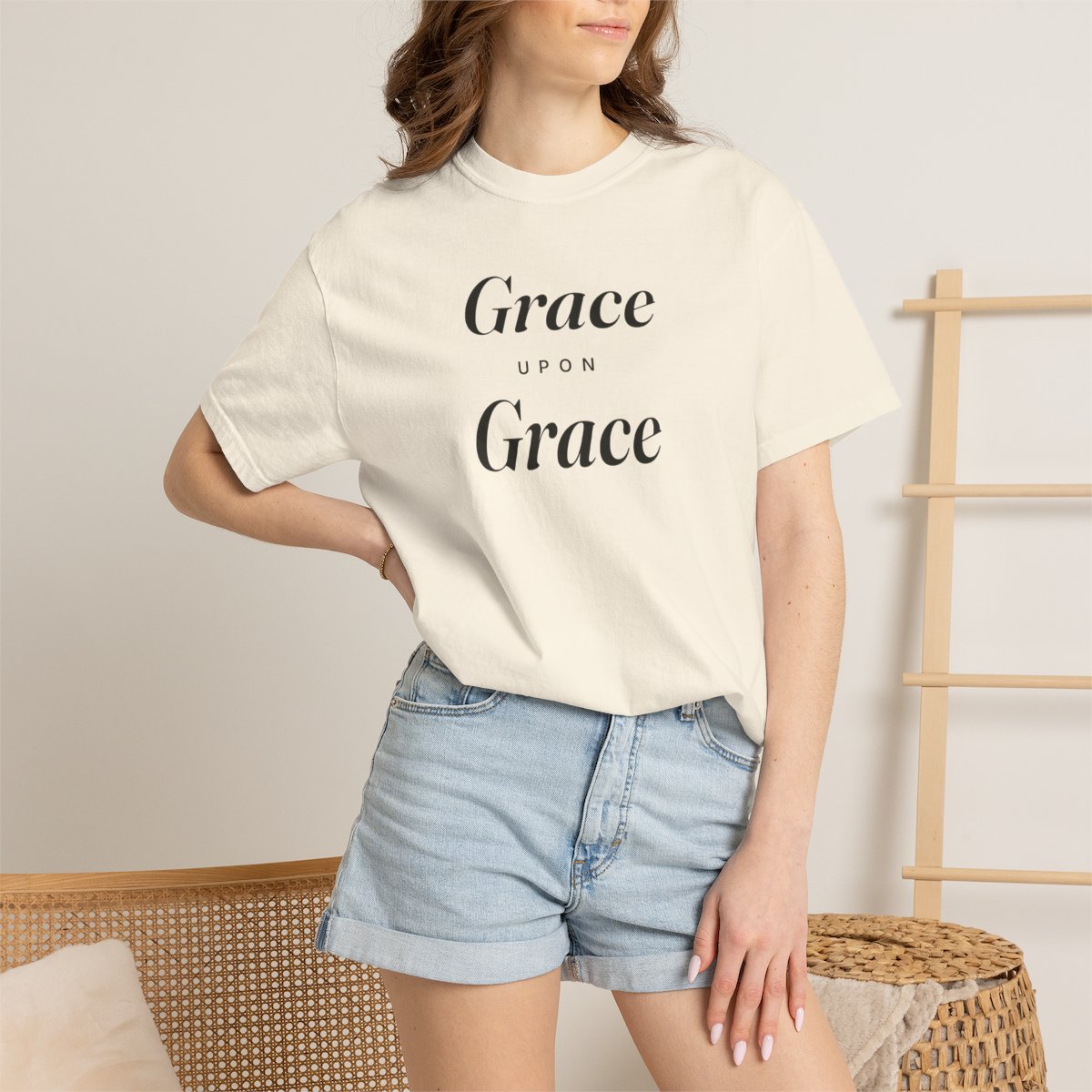 Grace upon Grace Tee on model