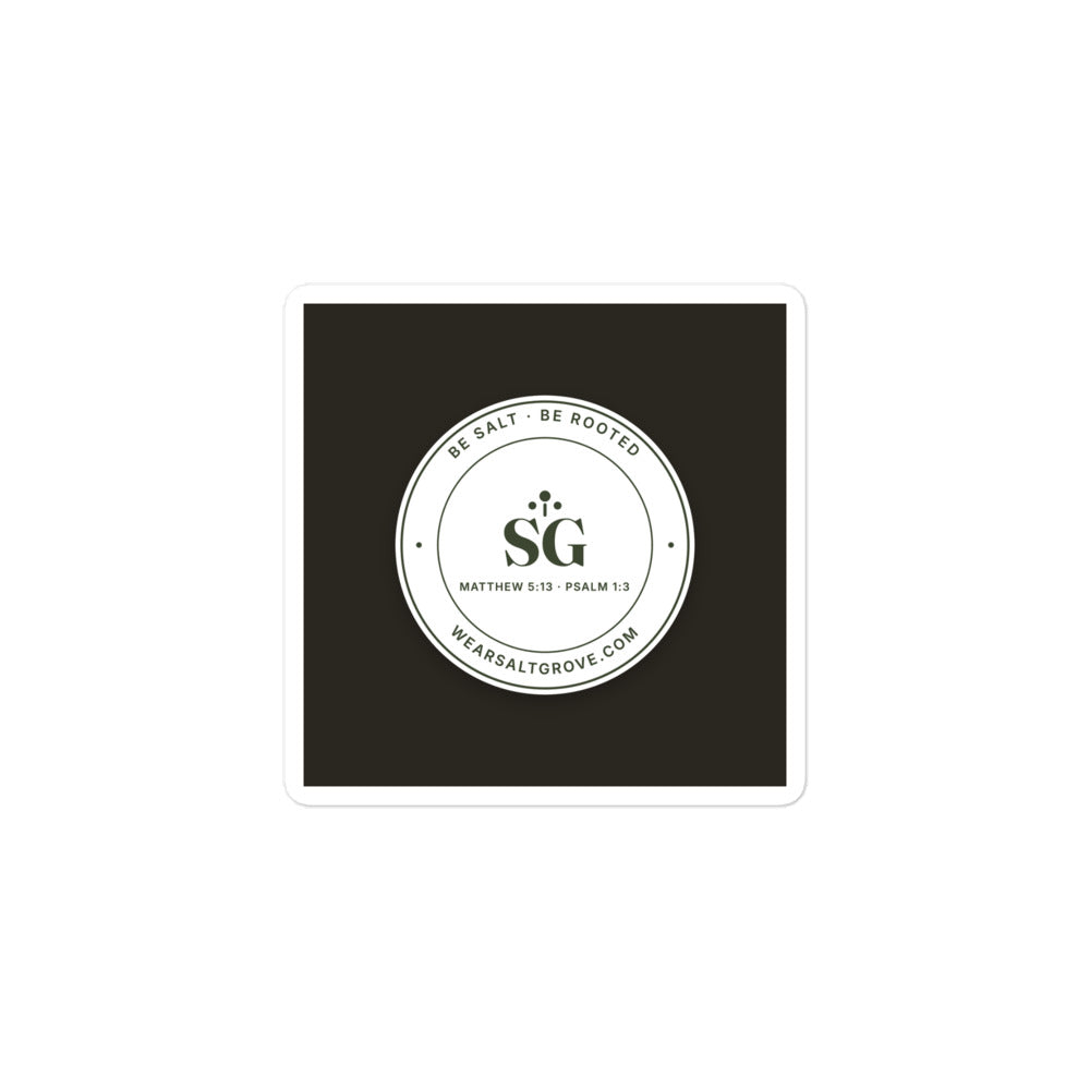 SaltGrove Seal Sticker, White, 3x3 kiss-cut