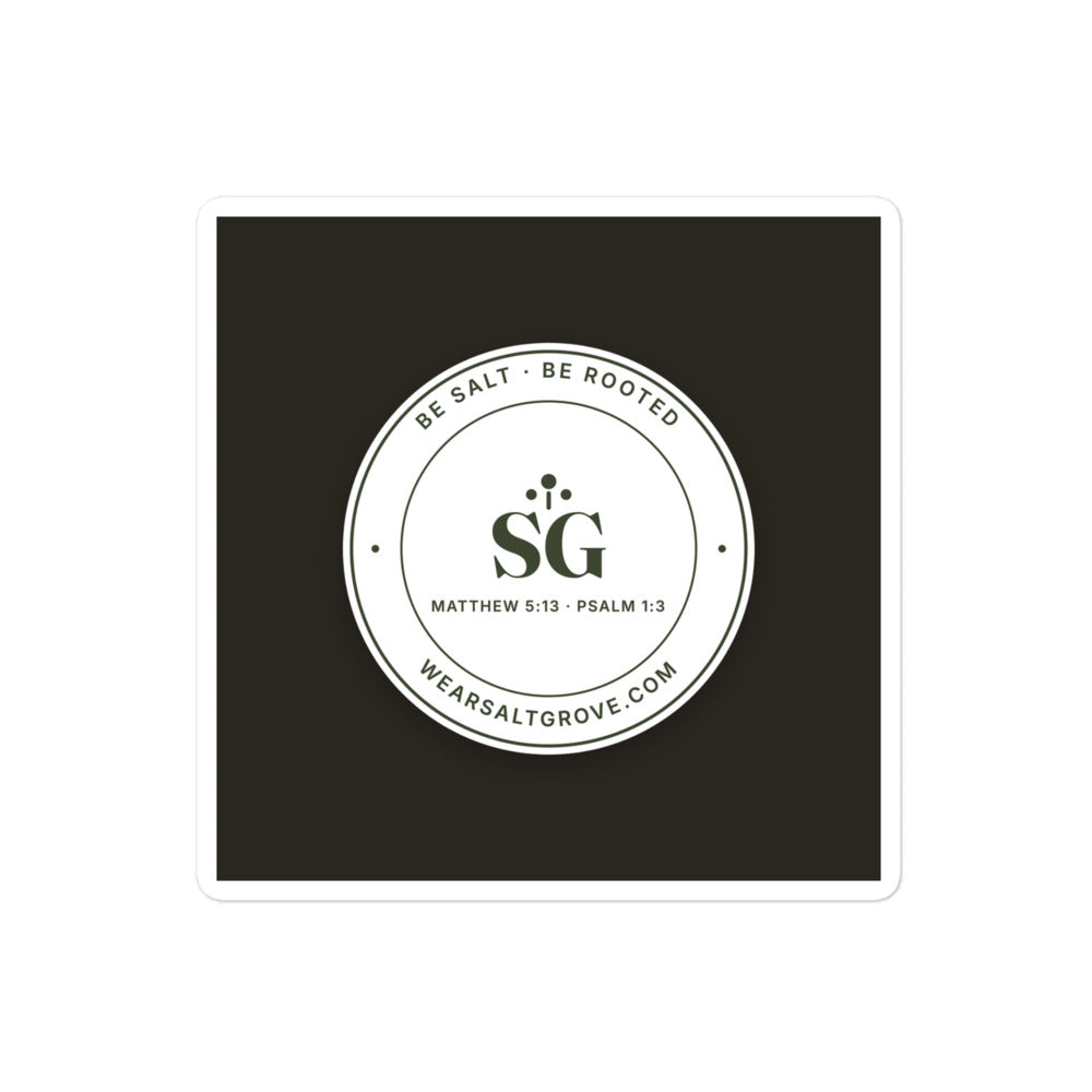 SaltGrove Seal Sticker, White, 4x4 kiss-cut