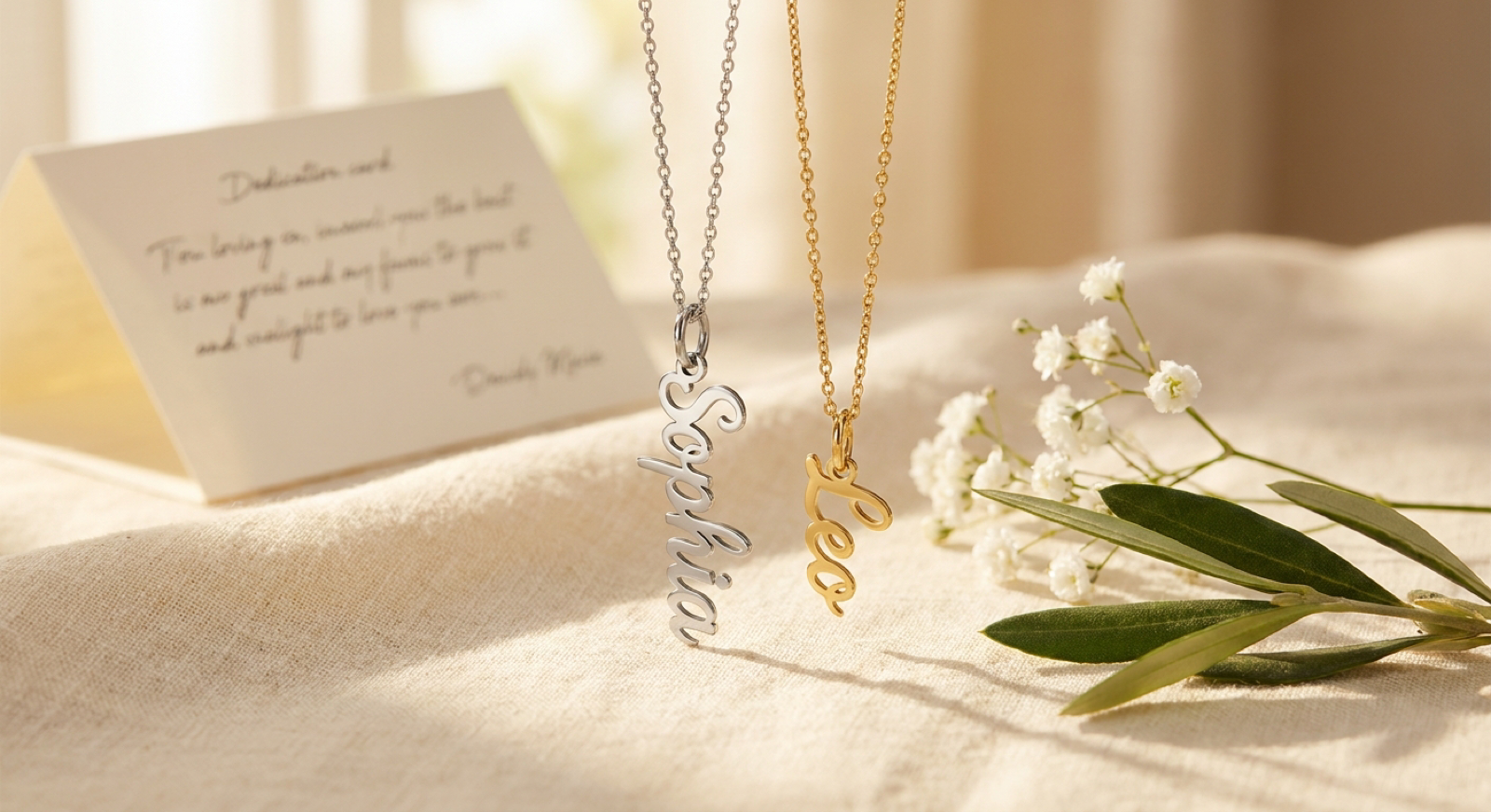 SaltGrove personalized faith jewelry, the Dedication Necklace
